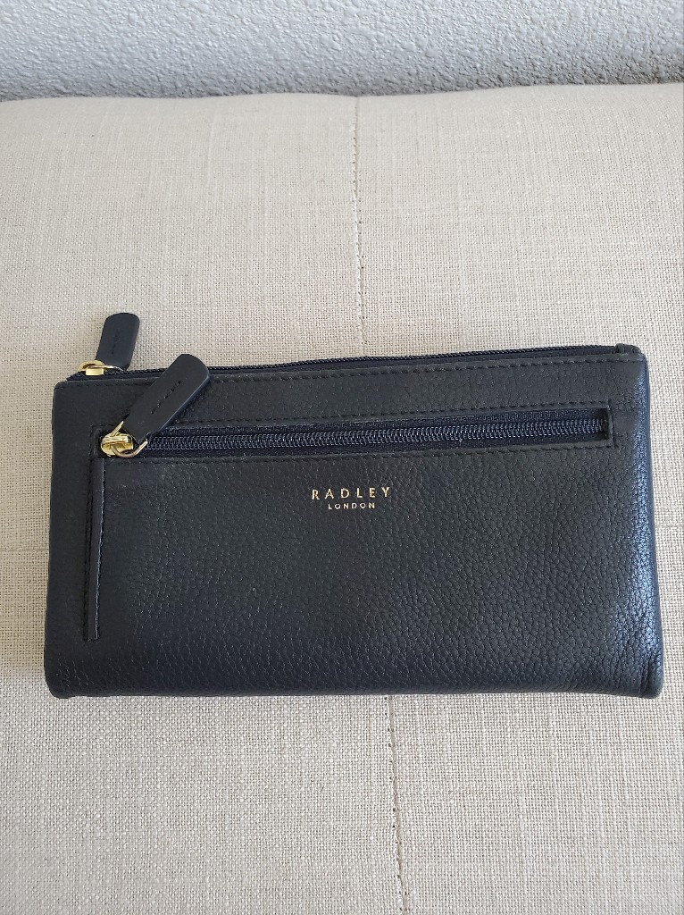 Radley London Black Pebbled Leather Bi-Fold Wallet